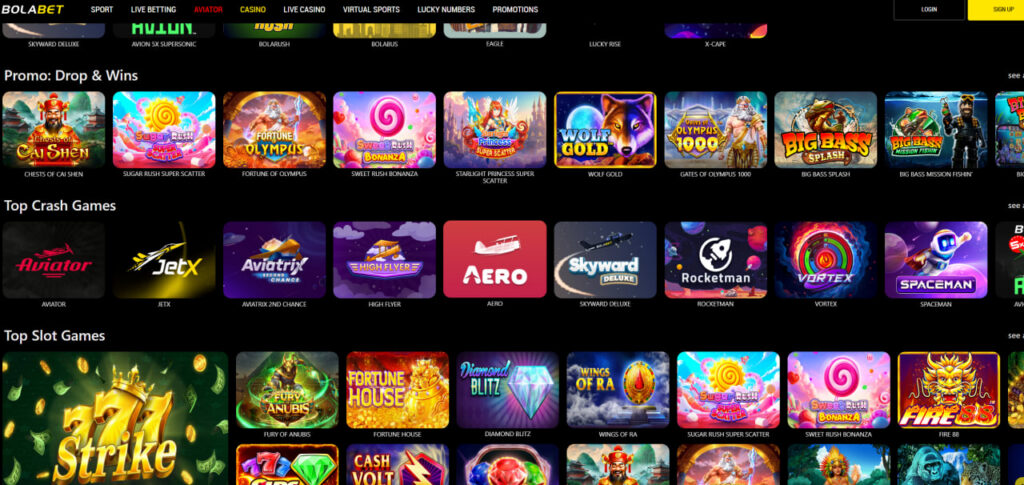 Bolabet casino game